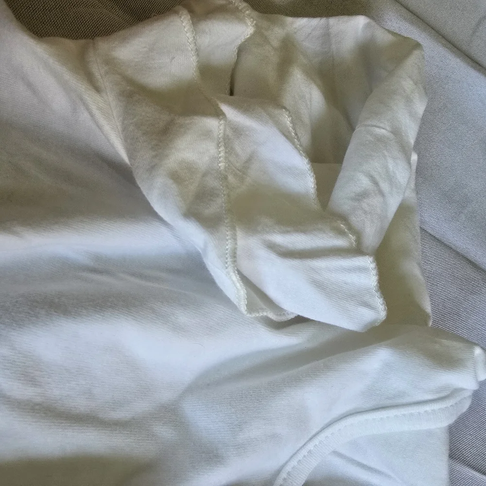 NEW Arshiner White Dress Girl's 12/13 Years (160) Short Ruffle Sleeve, Pockets